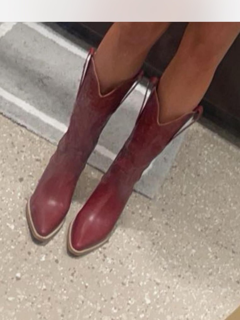Crimson red air rider cowboy boots size 7 - Picture 3 of 3